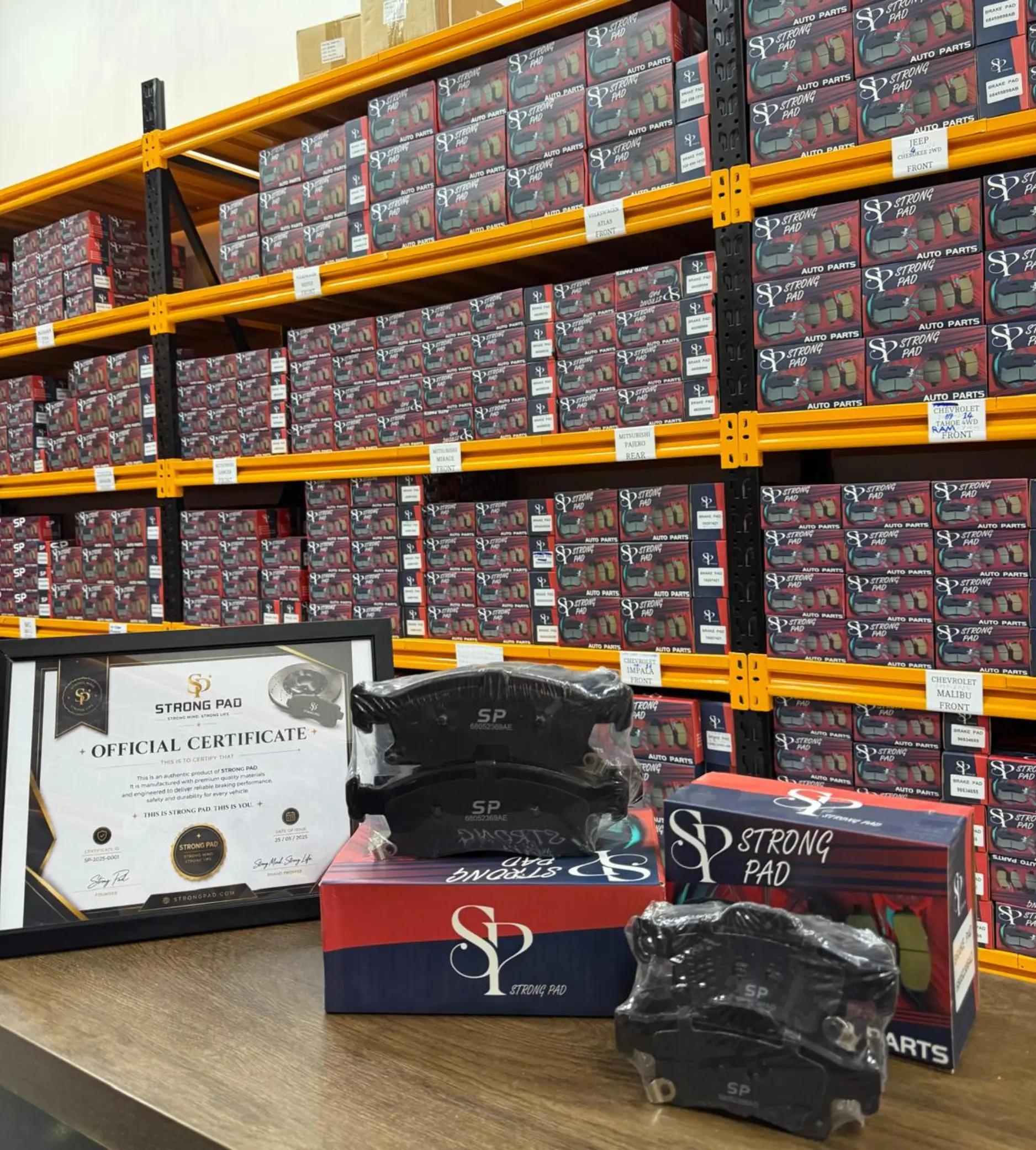 STRONG PAD stock and ceramic brake pads